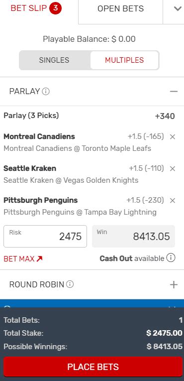 hockey parlay